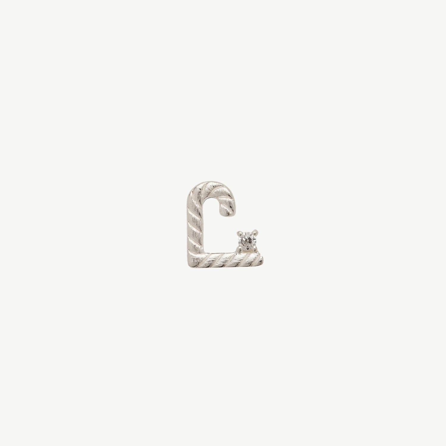 C*** Silver Shorthand Stud Earring