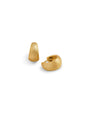 Brushed Gold Chunky Huggie Hoops
