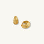 Ridged Chunky Gold Huggie Hoops