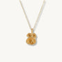 Citrine Gold Lichen Pendant Necklace