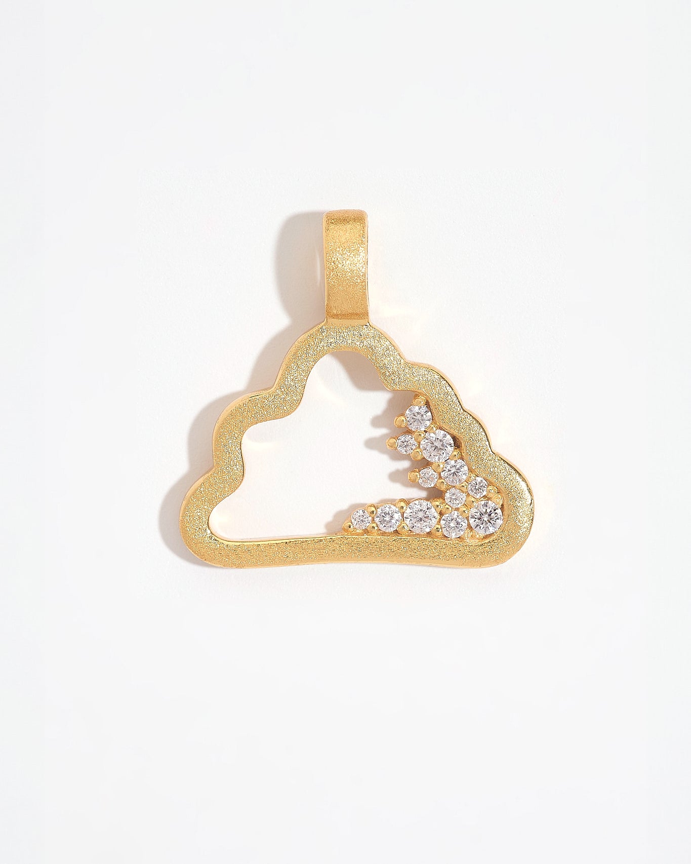 Sparkly Gold Cloud Charm Pendant