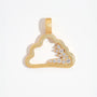 Sparkly Gold Cloud Charm Pendant