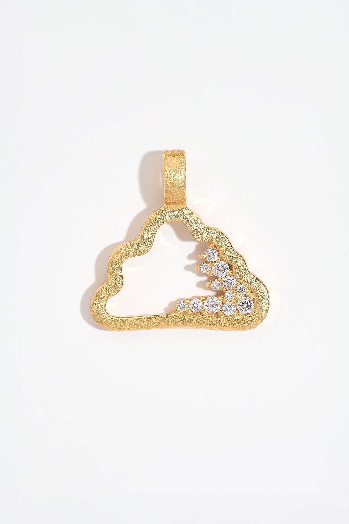 Sparkly Gold Cloud Charm Pendant
