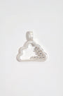 Sparkly Silver Cloud Charm Pendant