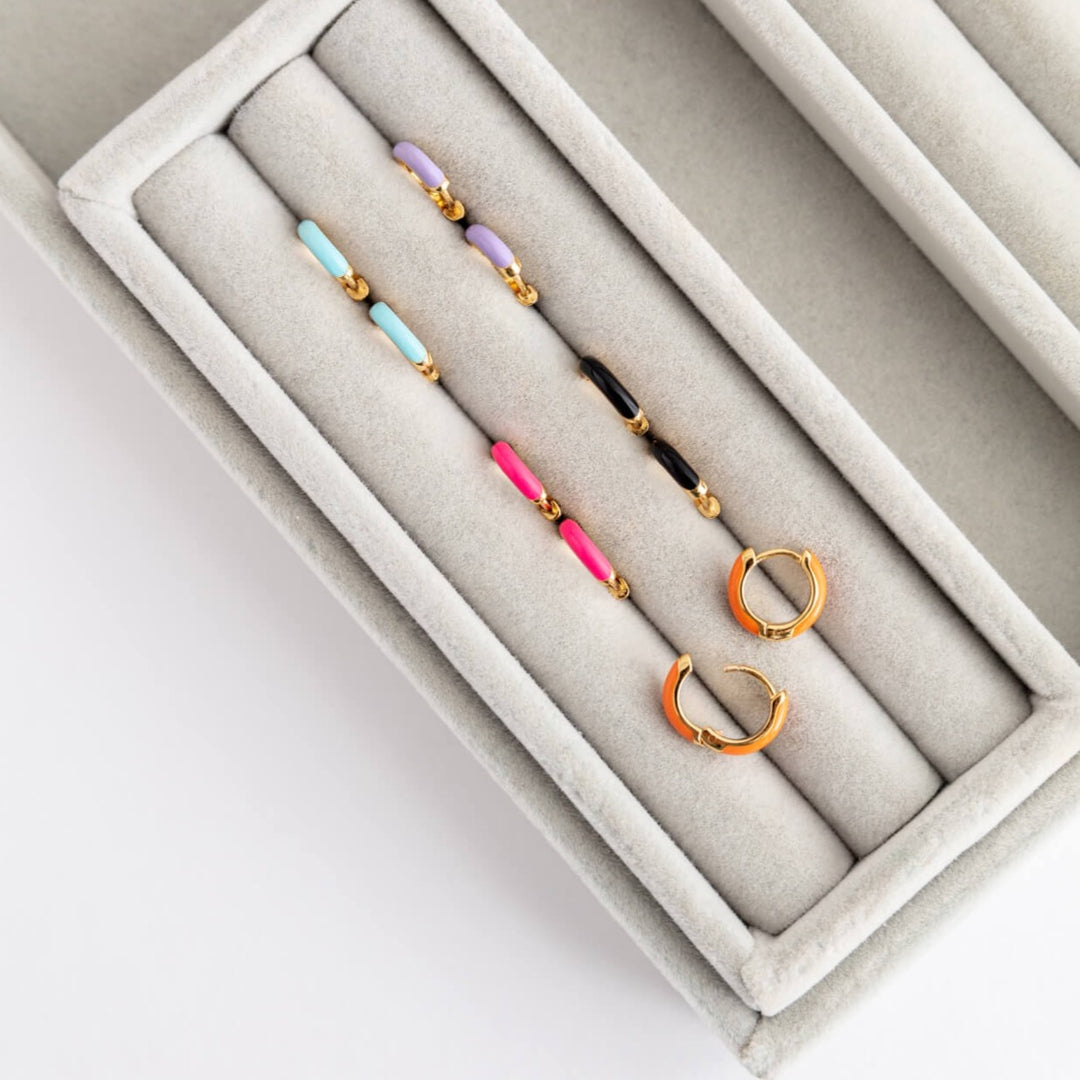 Enamel Colour Huggie Hoop Collection