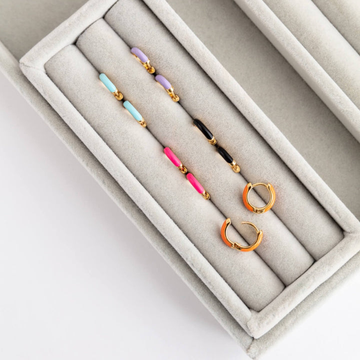Enamel Colour Huggie Hoop Collection