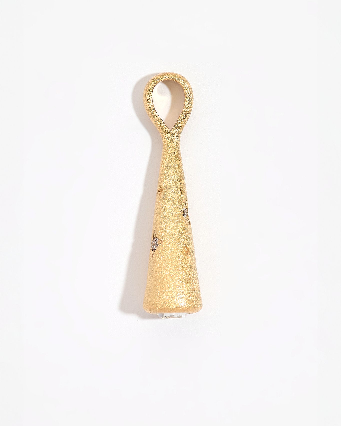 Sparkly Comet Gold Charm Pendant
