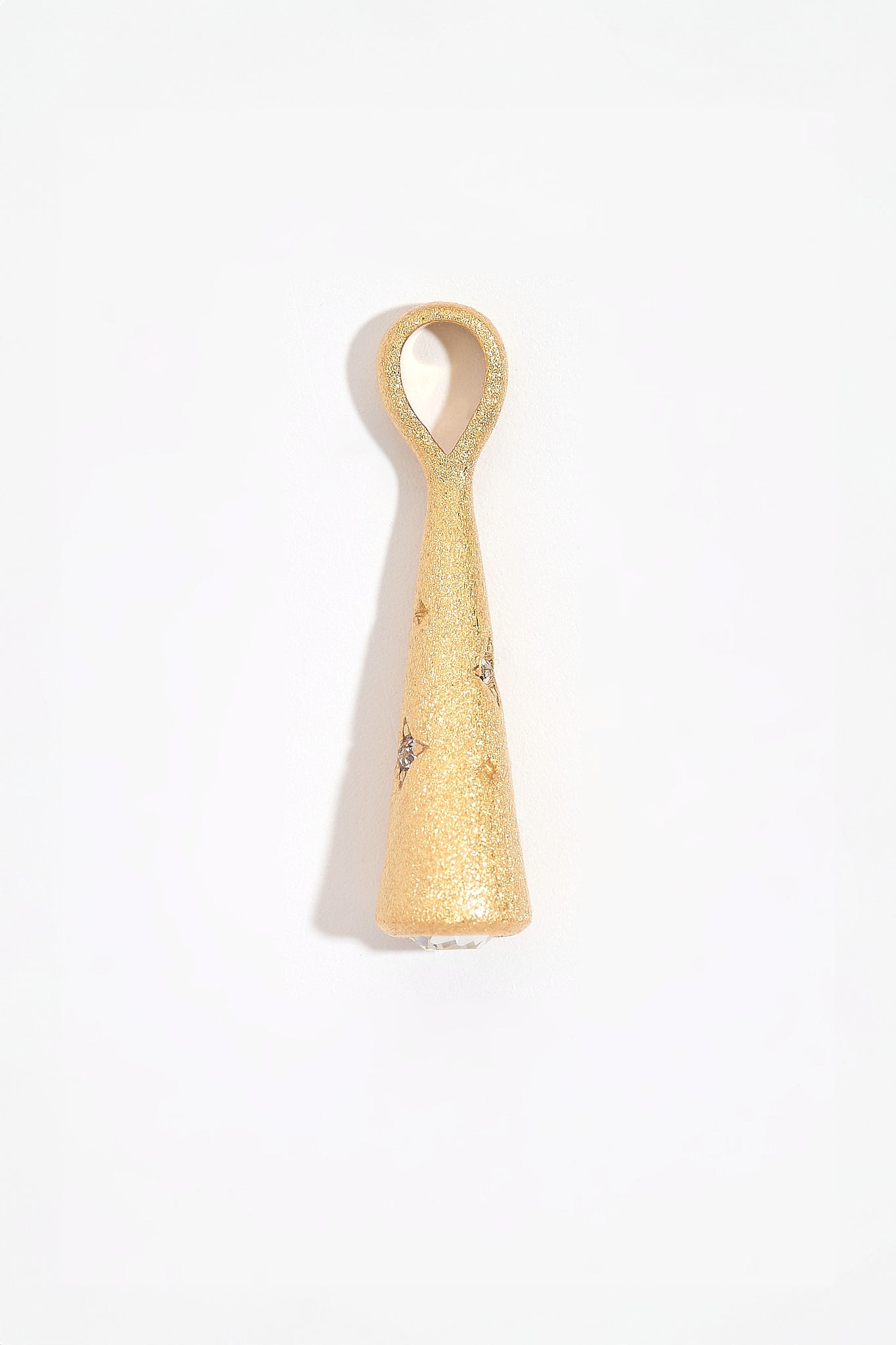 Sparkly Comet Gold Charm Pendant
