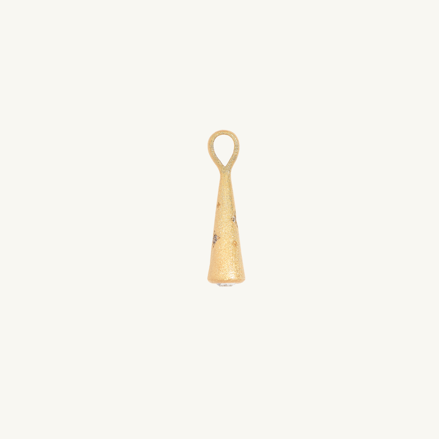 Sparkly Comet Gold Charm Pendant