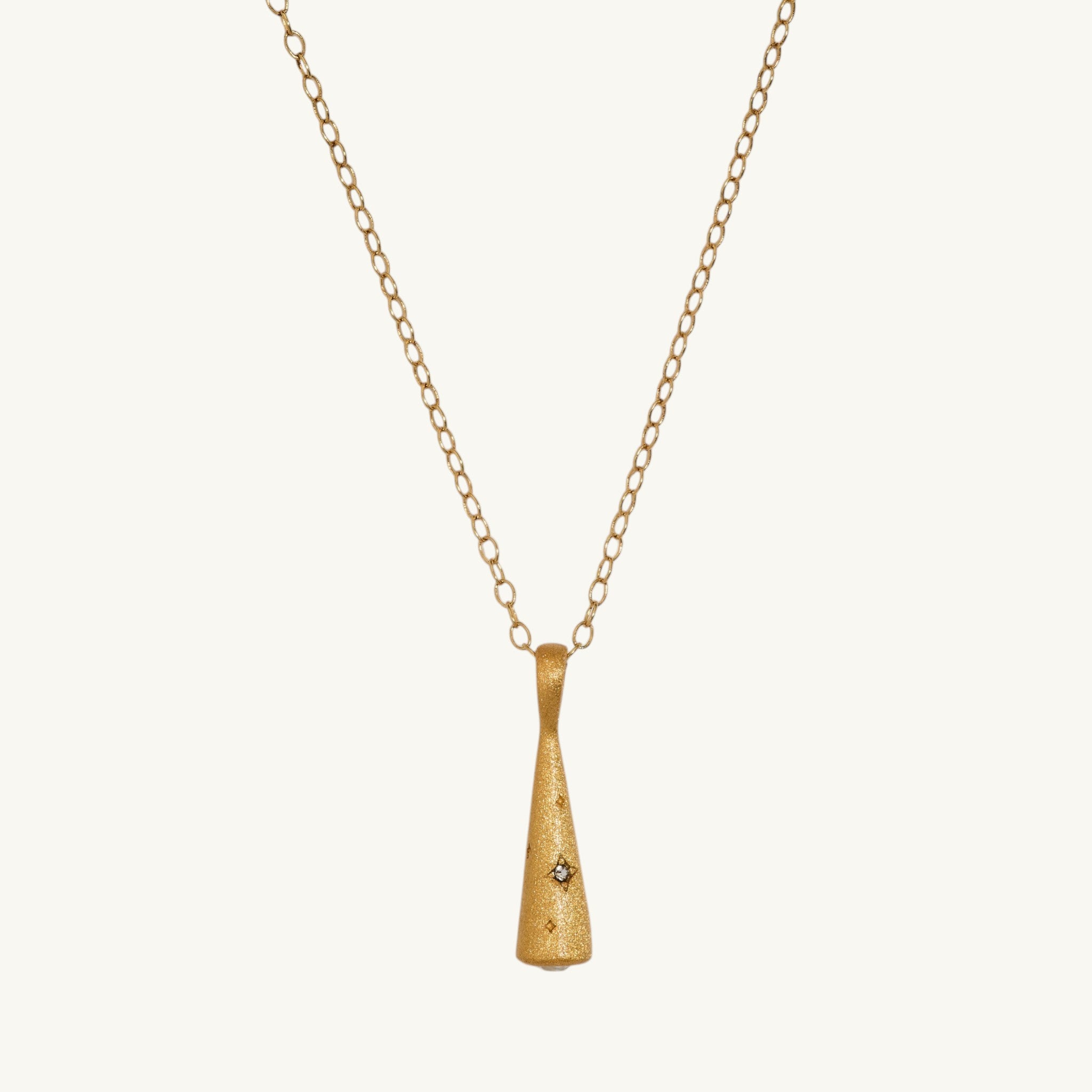 Sparkly Comet Gold Charm Necklace