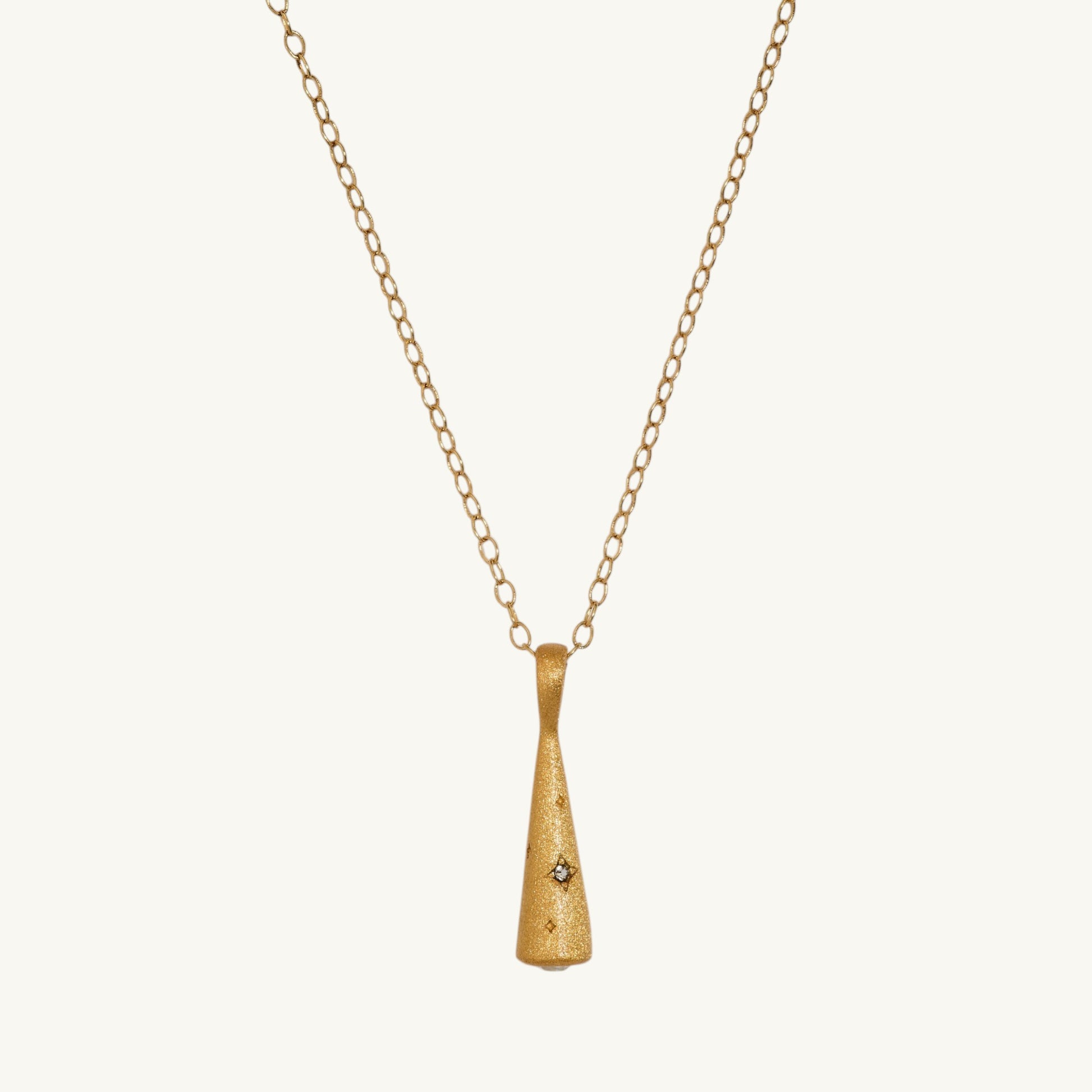 Sparkly Comet Gold Charm Necklace