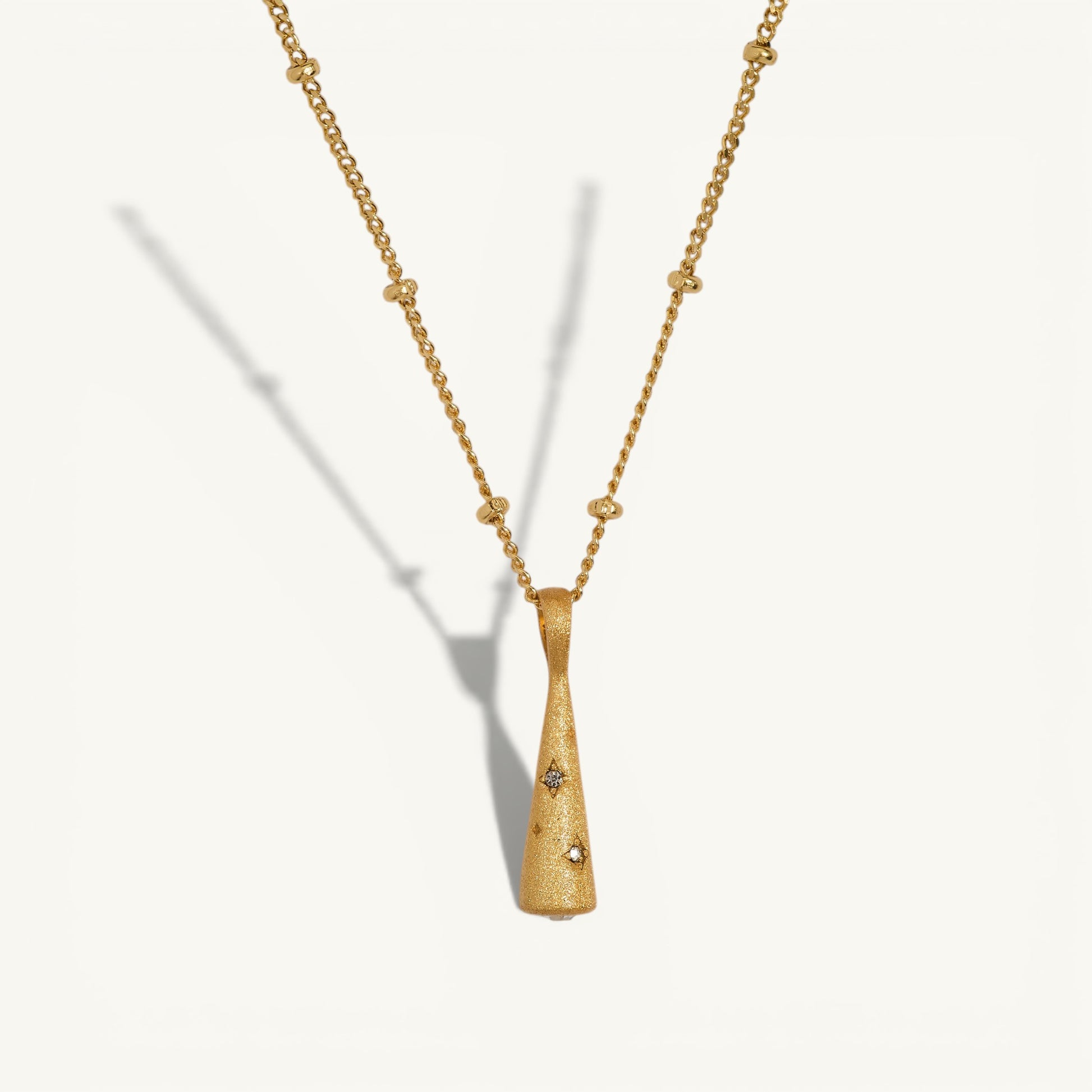 Sparkly Comet Gold Charm Necklace