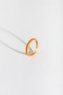 Coral Enamel Stacking Ring