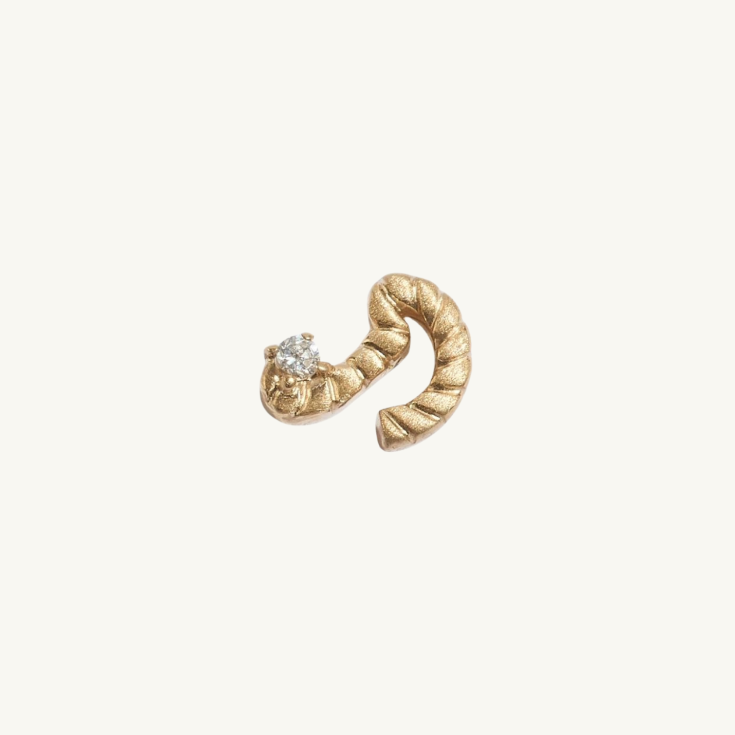 Courage Gold Shorthand Stud Earring