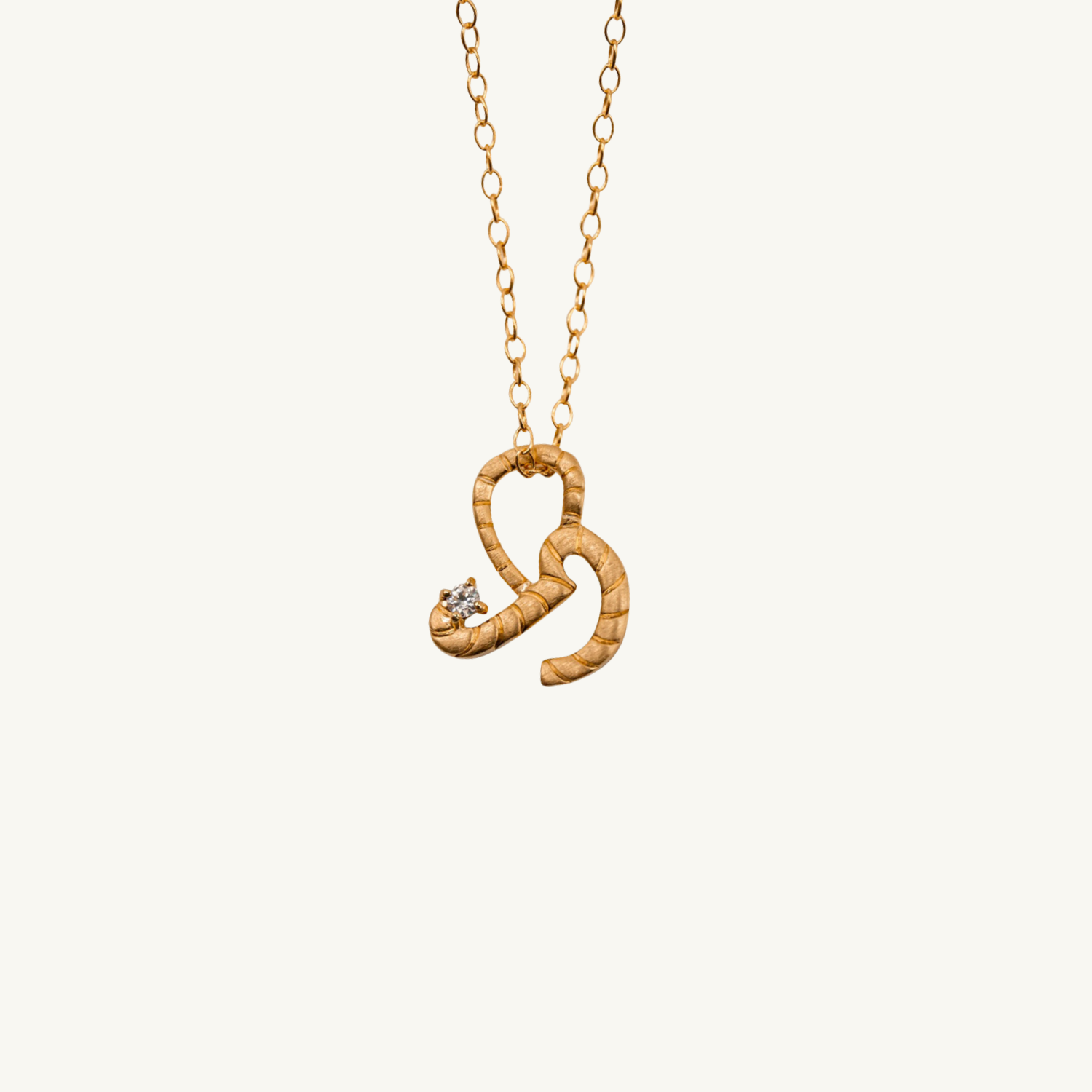Courage Gold Shorthand Charm Necklace