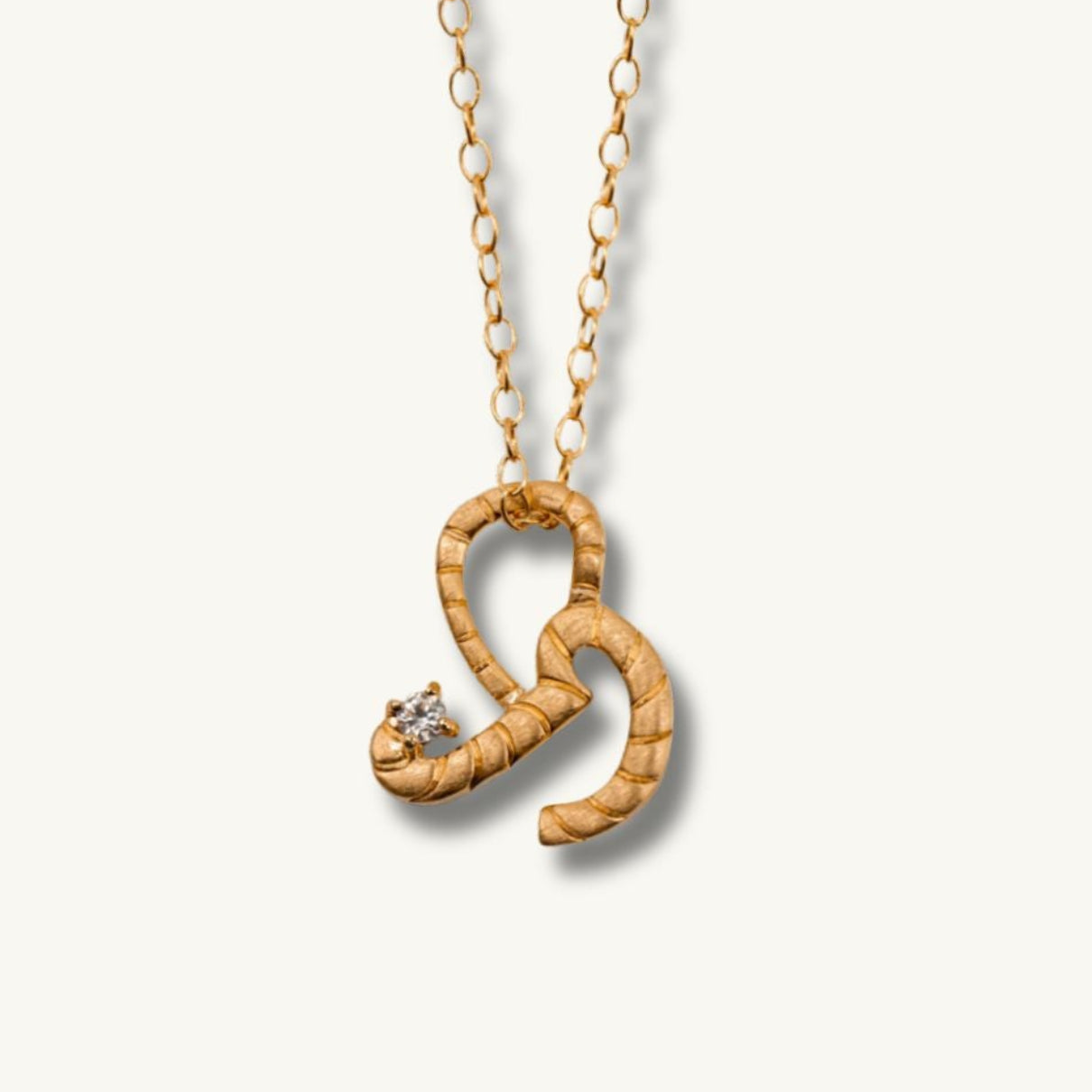 Courage Gold Shorthand Charm Necklace