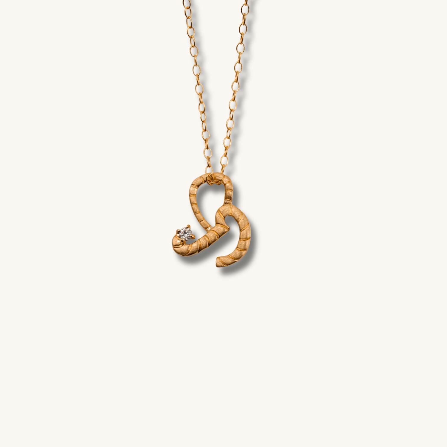 Courage Gold Shorthand Charm Necklace