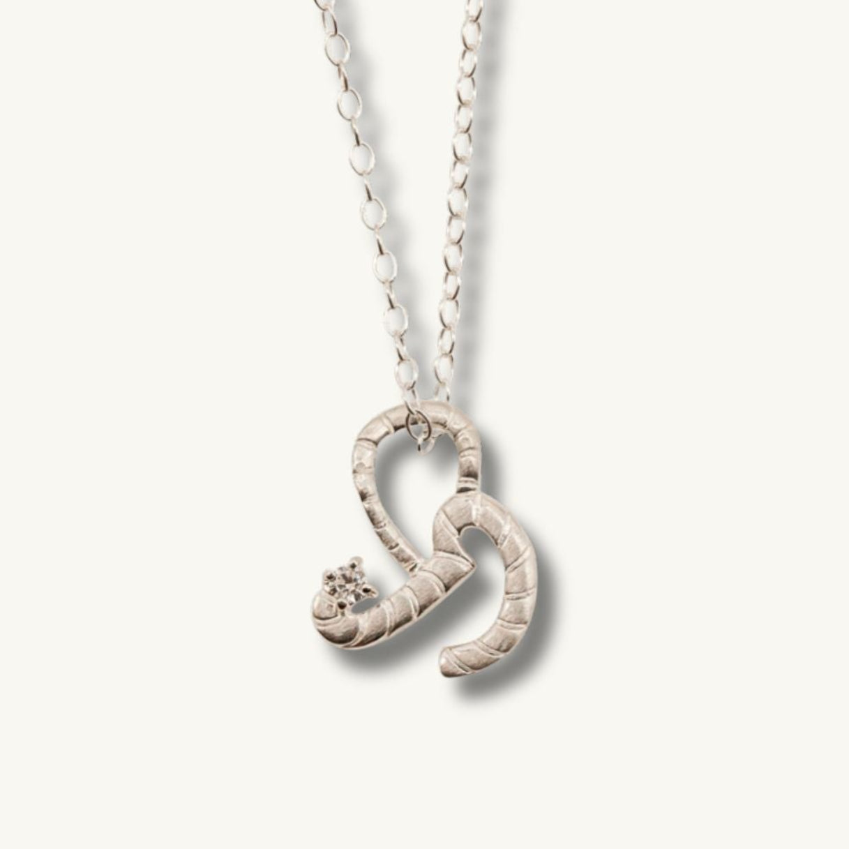 Courage Silver Shorthand Charm Necklace
