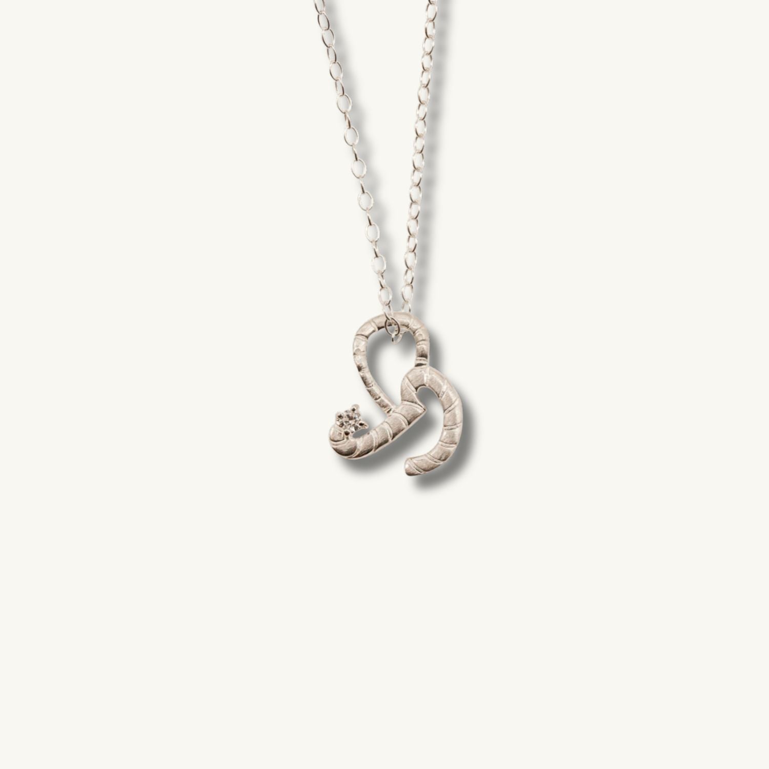 Courage Silver Shorthand Charm Necklace