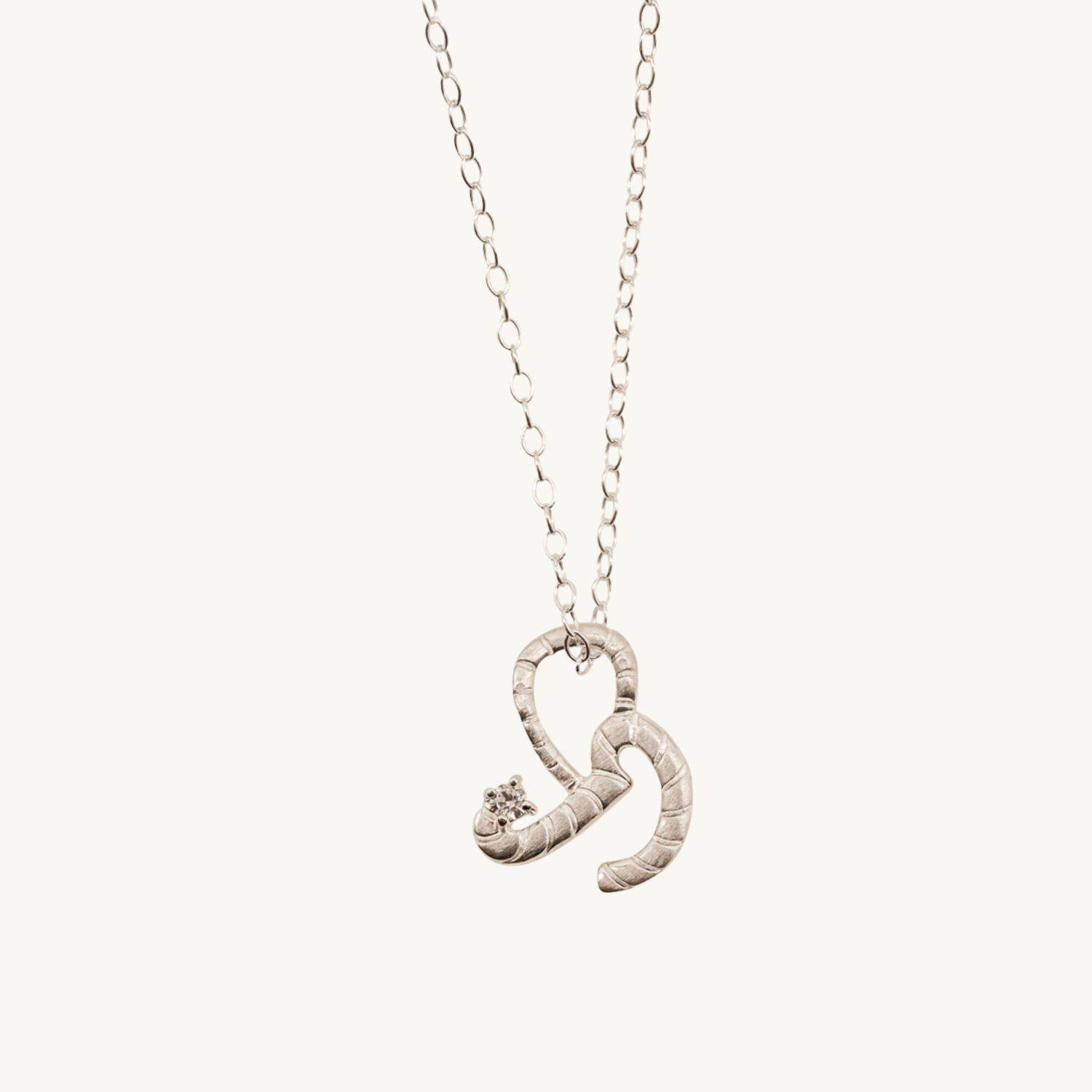 Courage Silver Shorthand Charm Necklace
