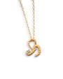 Courage Gold Shorthand Charm Necklace