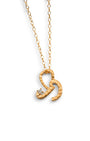 Courage Gold Shorthand Charm Necklace