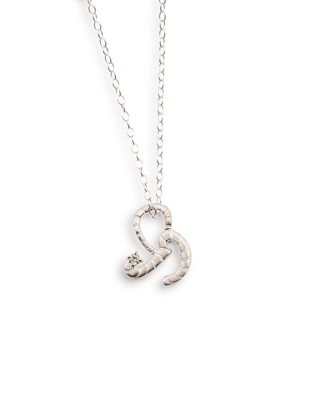 Courage Silver Shorthand Charm Necklace