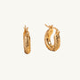 Diamond-Cut Gold Chunky Hoop Earrings