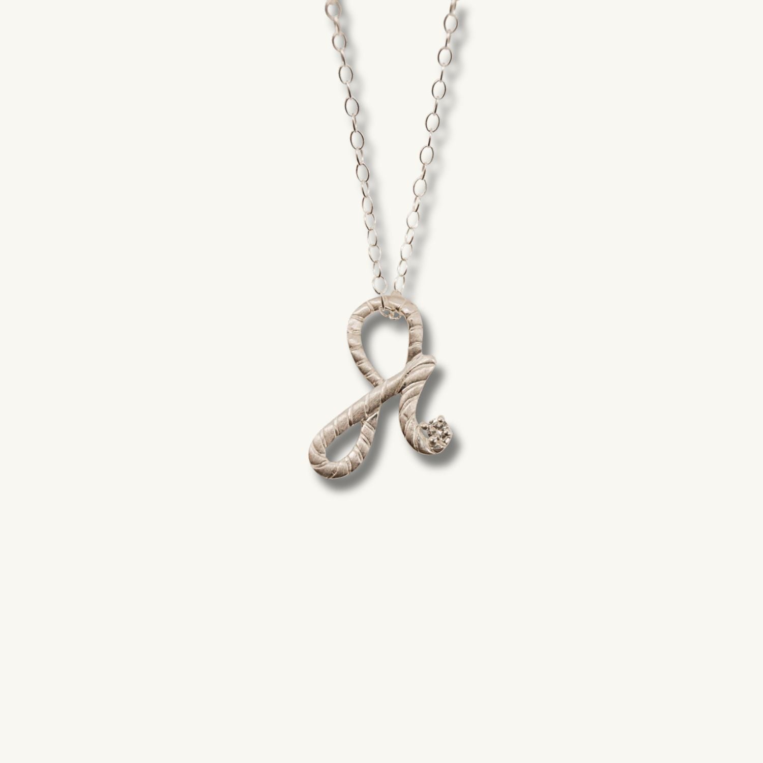 Fearless Silver Shorthand Charm Necklace