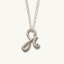 Fearless Silver Shorthand Charm Necklace