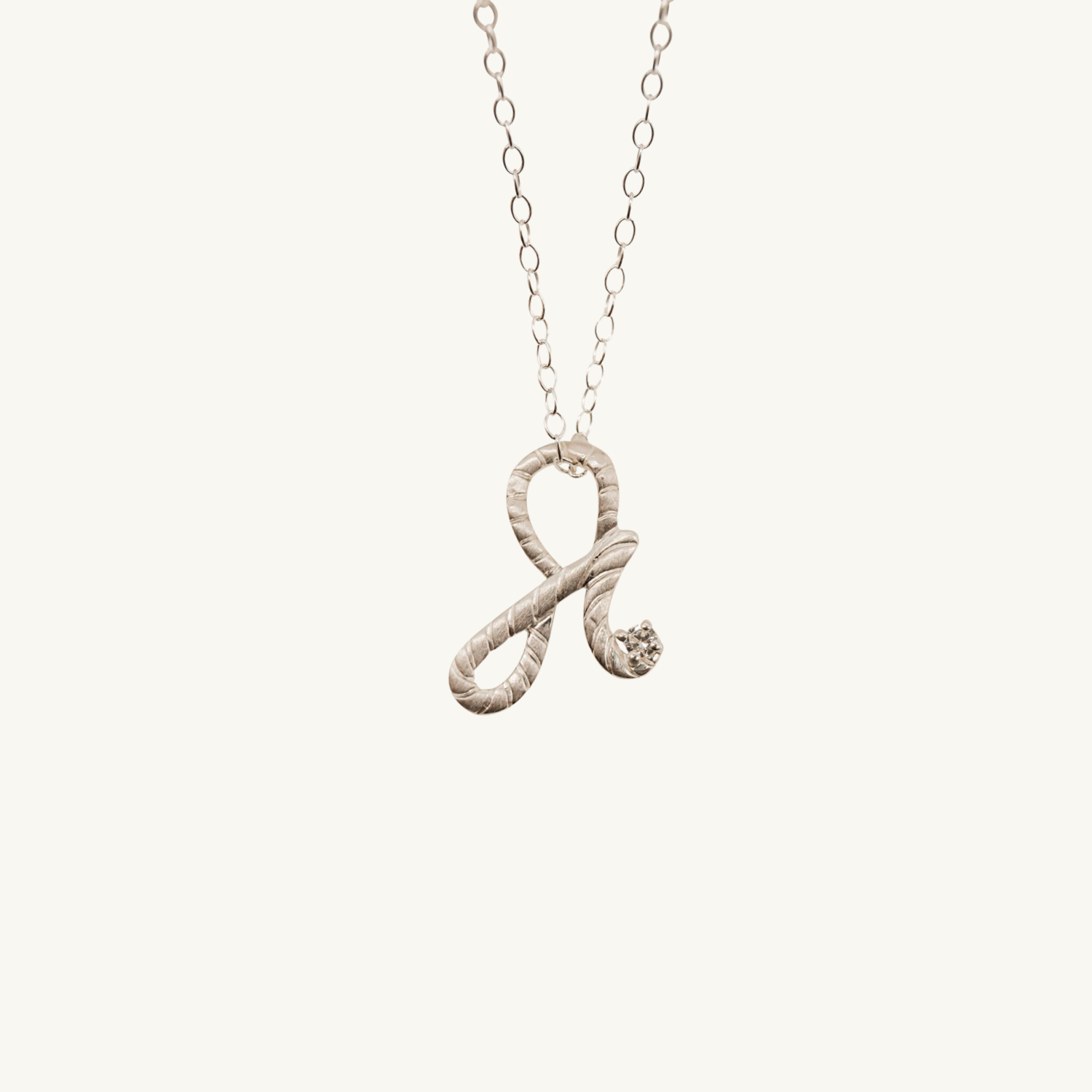  Fearless Silver Shorthand Charm Necklace