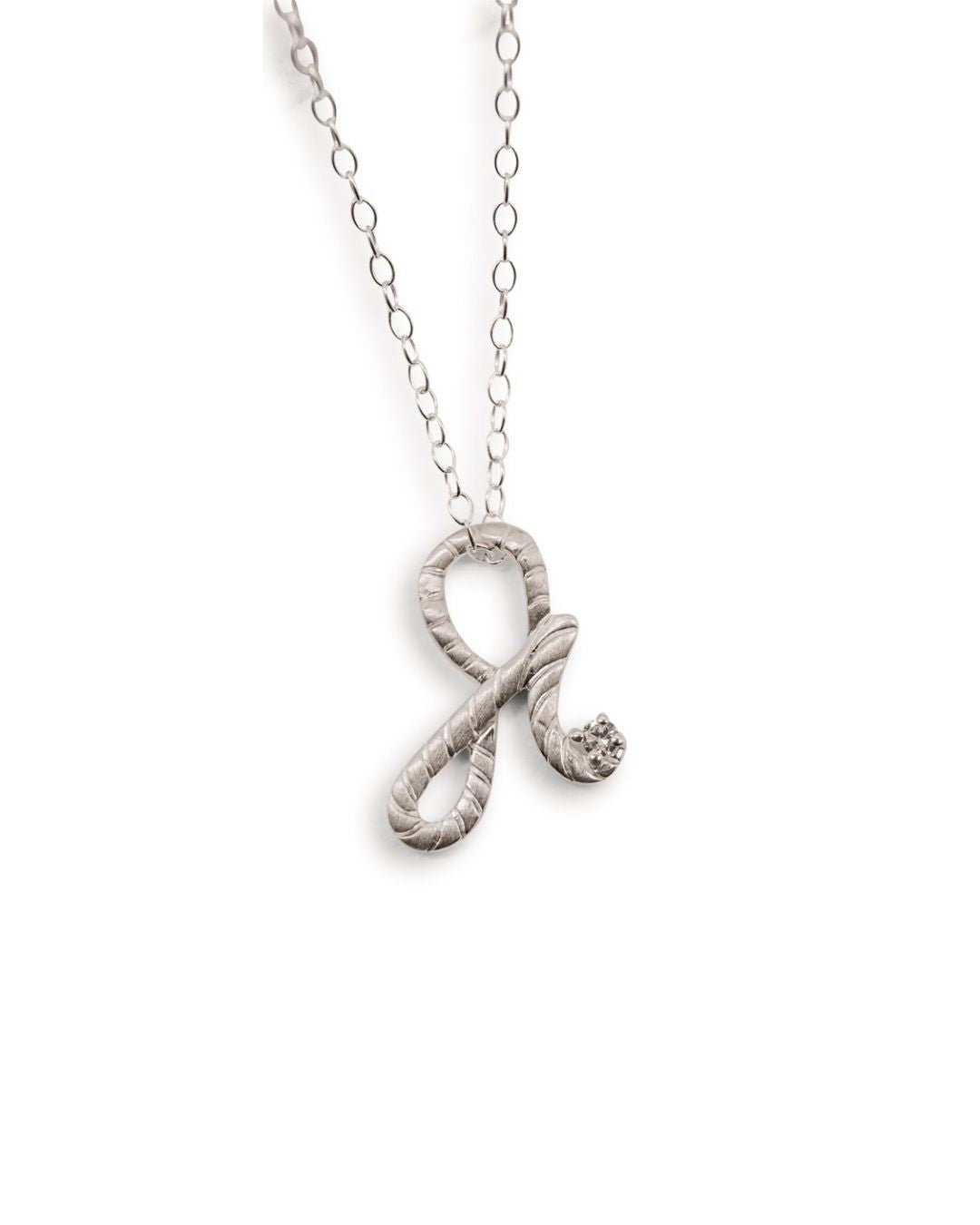Fearless Silver Shorthand Charm Necklace