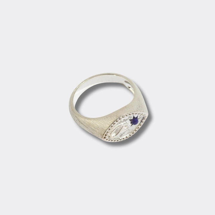 Fuck Silver Signet Ring side view 