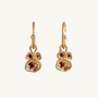 Garnet Gold Lichen Hoop Earrings