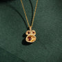 Garnet and Gold Vermeil Birthstone Pendant Necklace