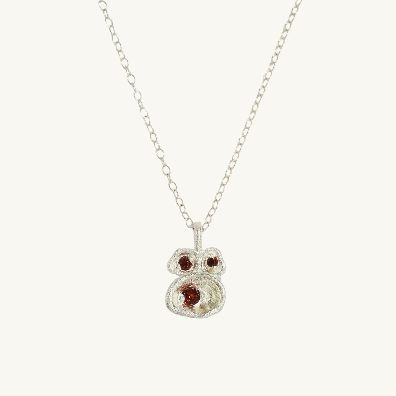 Lichen Silver Birthstone Necklace