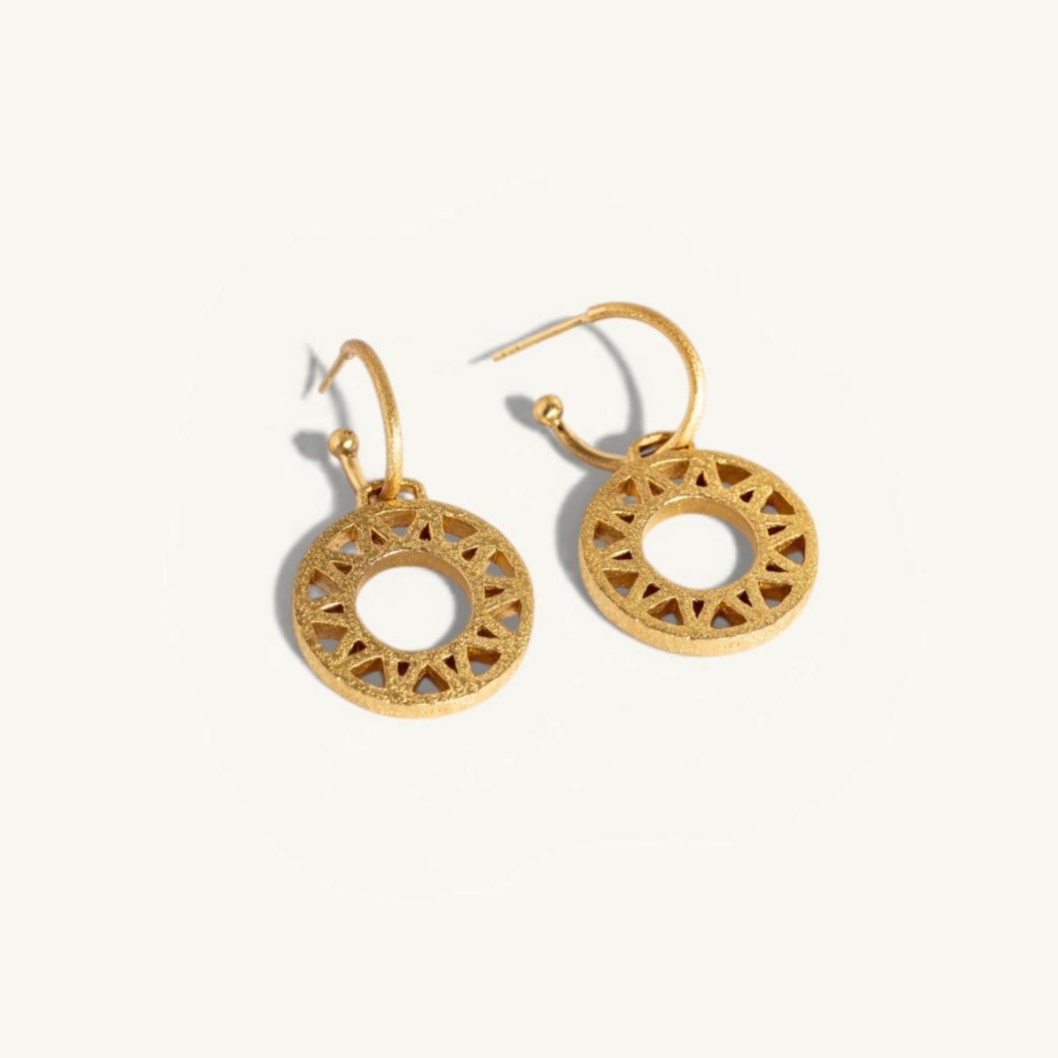 Geometric Statement Gold Hoop Earrings