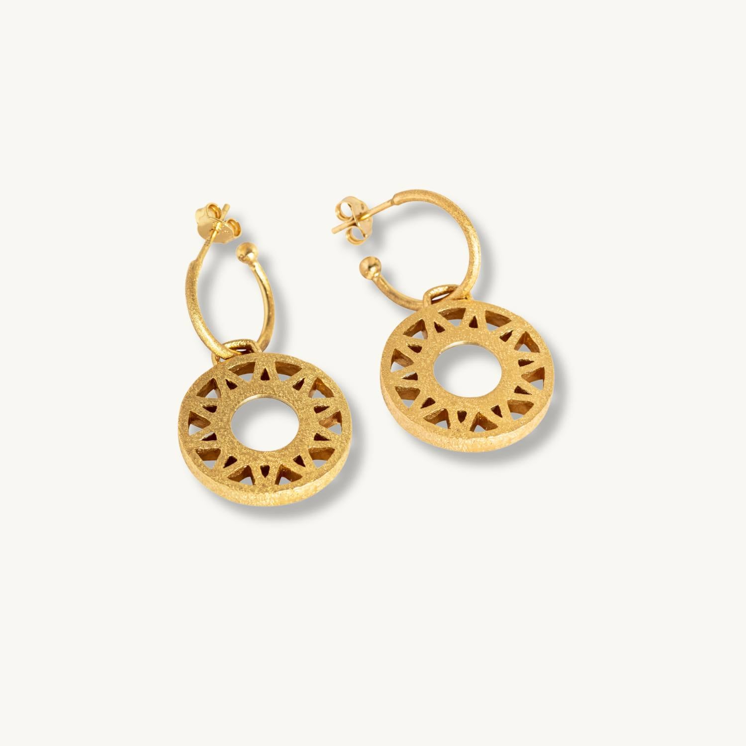 Geometric Statement Gold Hoop Earrings