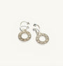 Geometric Statement Silver Hoop Earrings