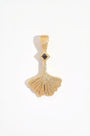Ginkgo Leaf Gold Charm Pendant