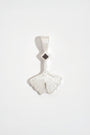 Ginkgo Leaf Silver Charm Pendant
