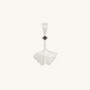 Ginkgo Leaf Silver Charm Pendant