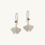 Ginkgo Leaf Silver Earrings