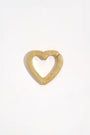 Brushed gold heart connector pendant
