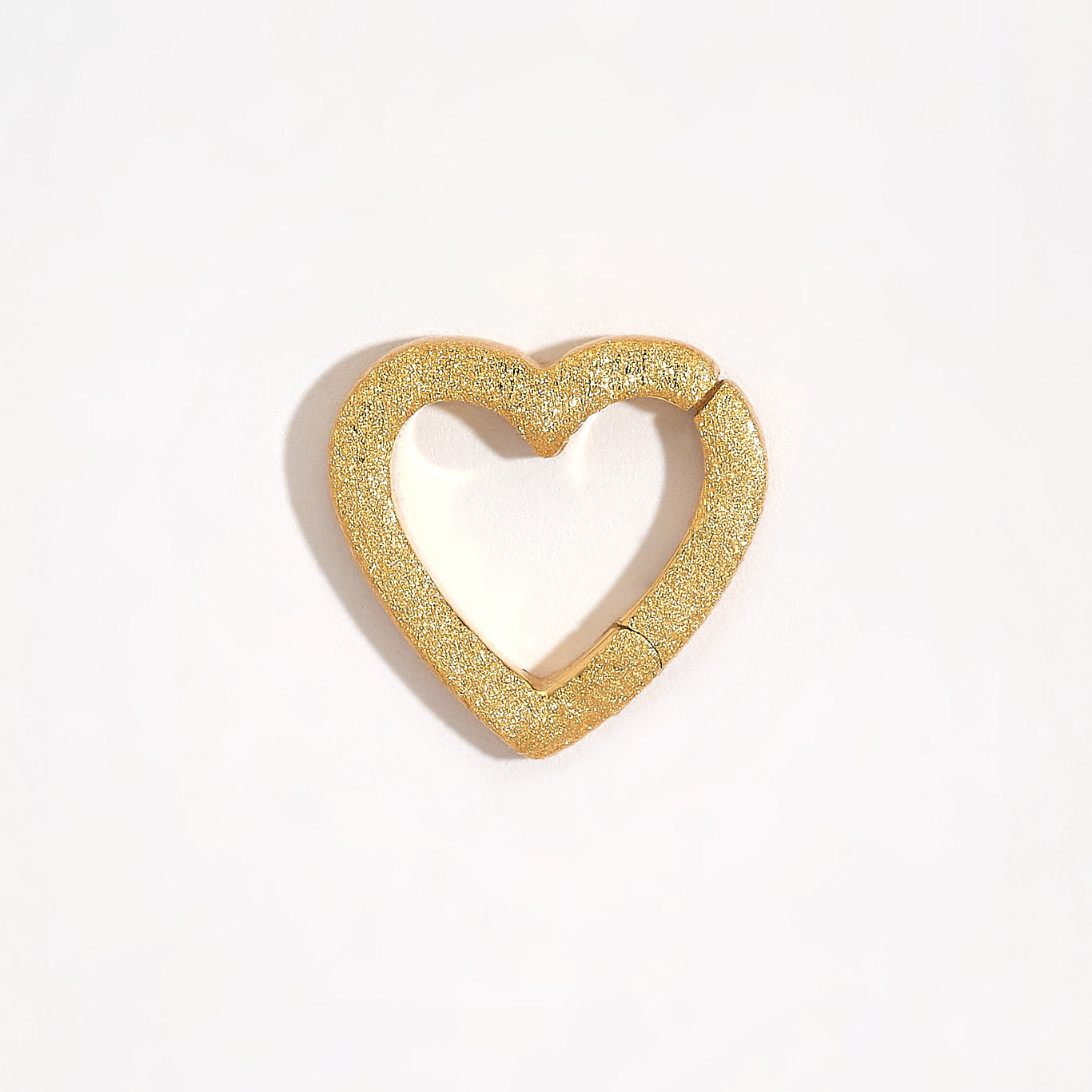 Brushed gold heart connector pendant
