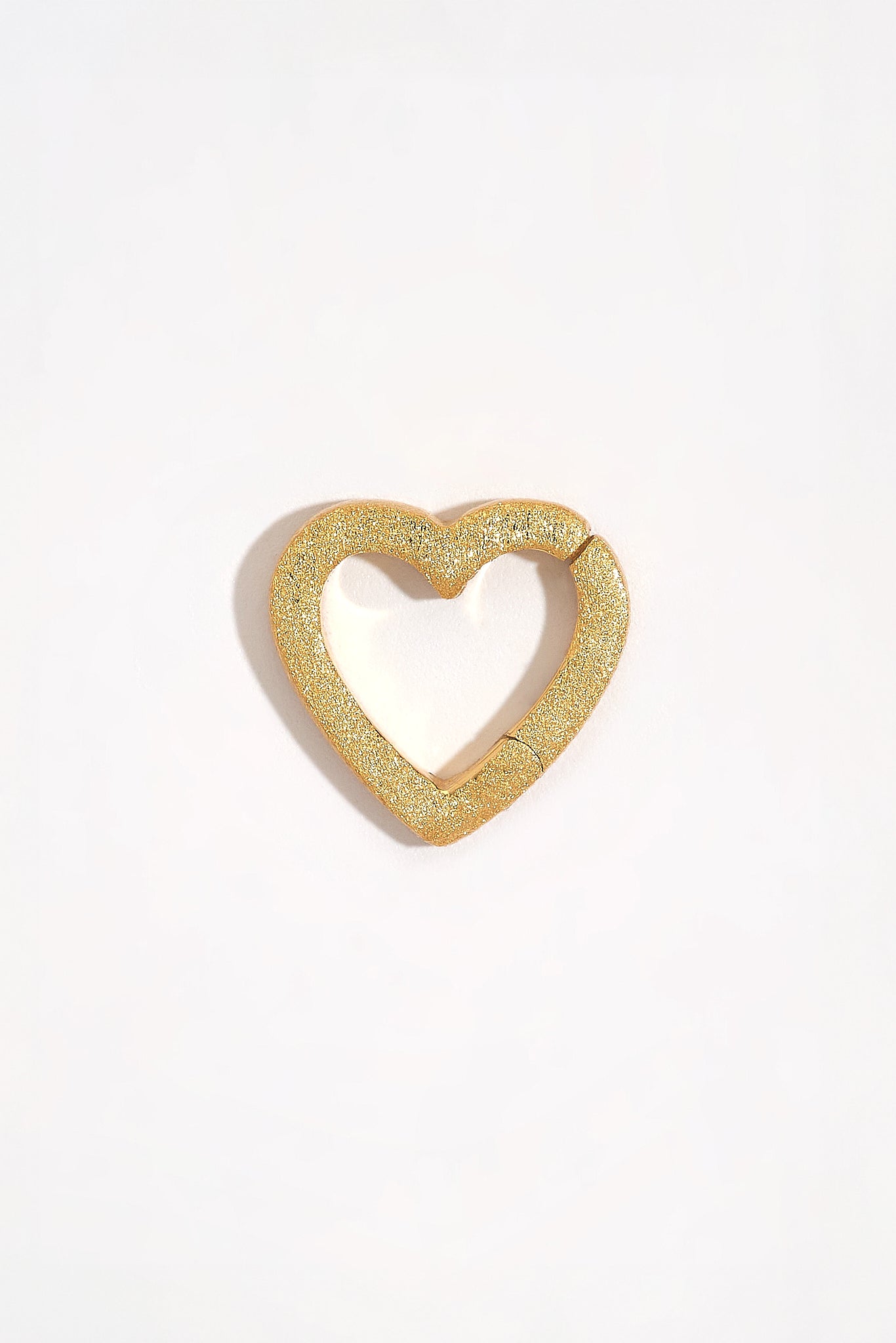 Brushed gold heart connector pendant