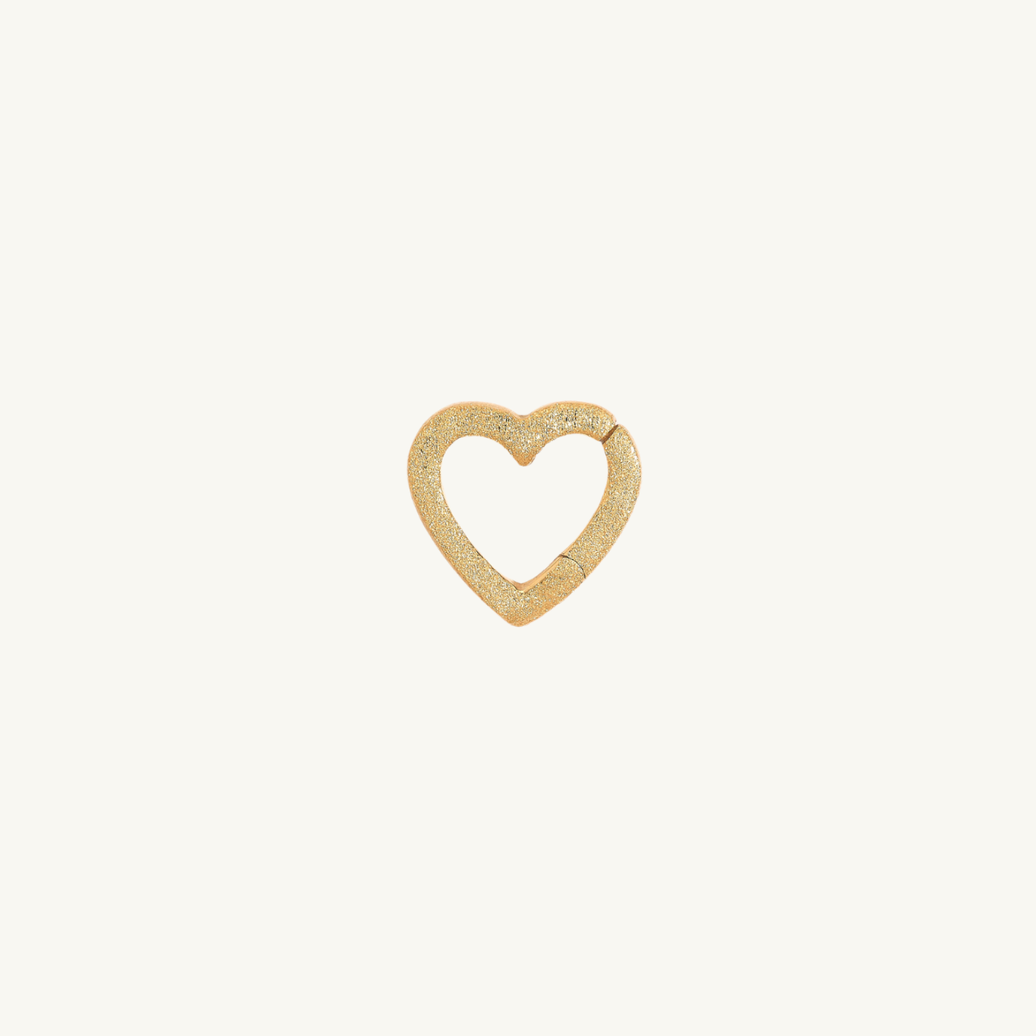 Brushed gold heart connector pendant