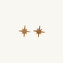 Brushed Gold North Star Stud Earrings