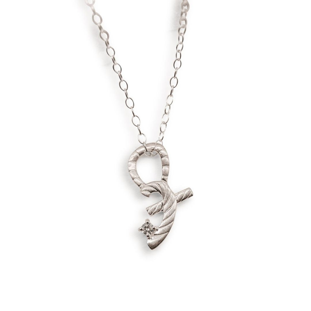 Great Silver Shorthand Charm Necklace