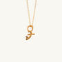 Great Gold Shorthand Charm Necklace